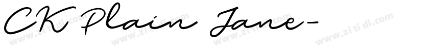 CK Plain Jane字体转换